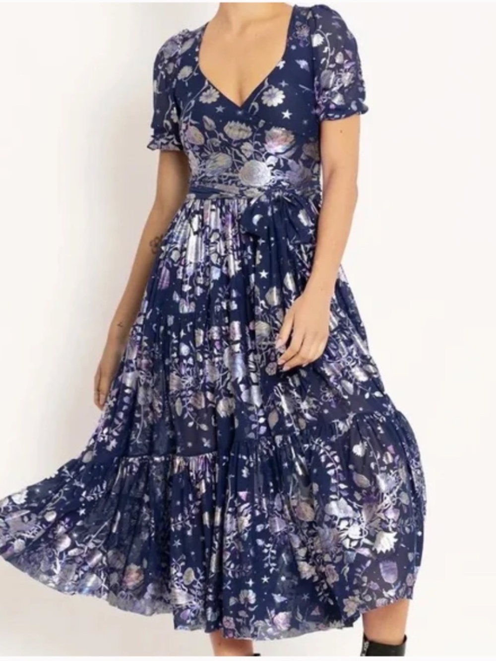 Blackmilk “Mother Of Pearl Wrap Midaxi Dress” Size Medium M EUC